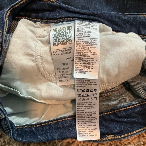 Levi’s Blue Jean Shorts Size 33 Denim - Picture 4 of 5